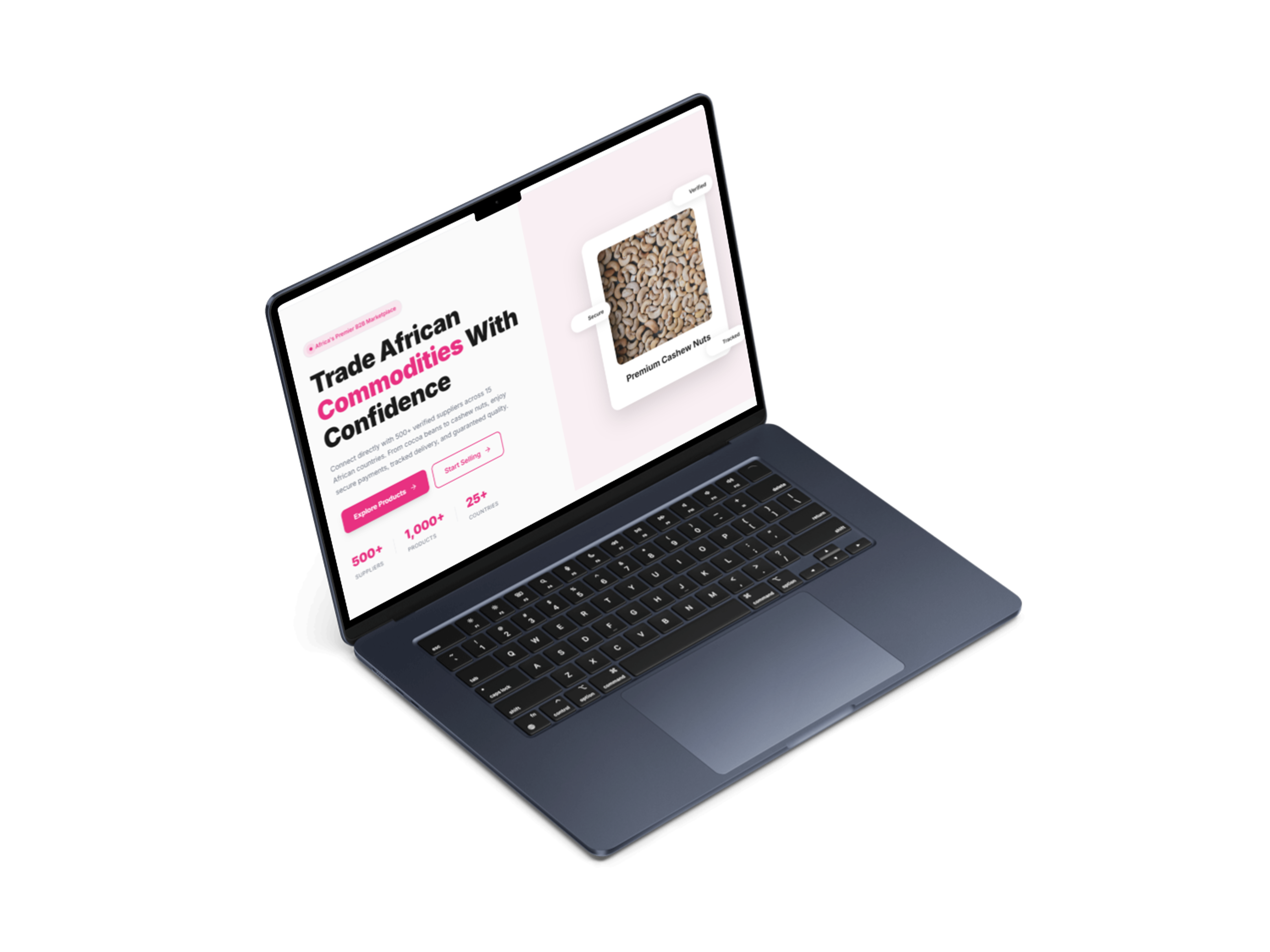 EchoCart B2B marketplace web application - African supplier platform connecting exporters with global buyers